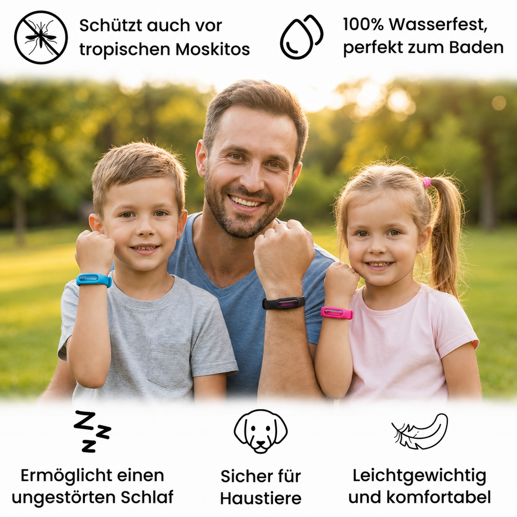 Mücken-Abwehrbänder (24-Monate Schutz)